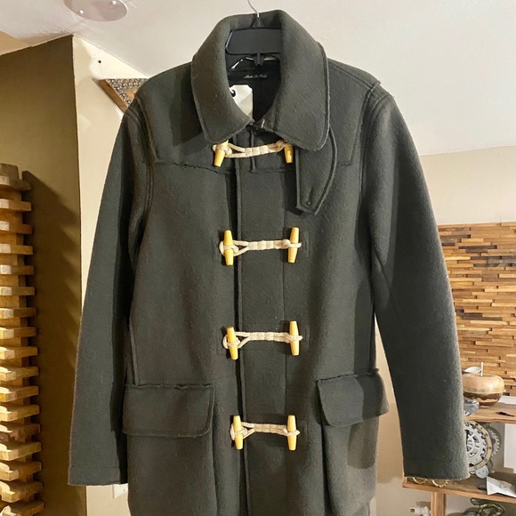 mens wool toggle coat - Picture 3 of 7